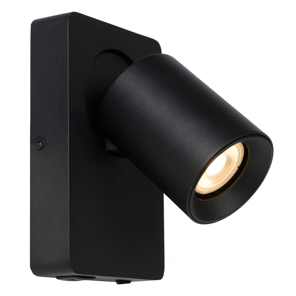 Lucide Nigel wandlamp 1x 5W zwart