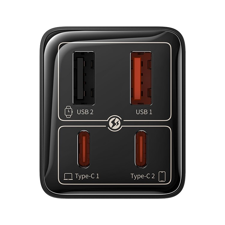 (65W) 2x USB A / 2x USB C GaN6 Ladegerät Netzteil - Schwarz