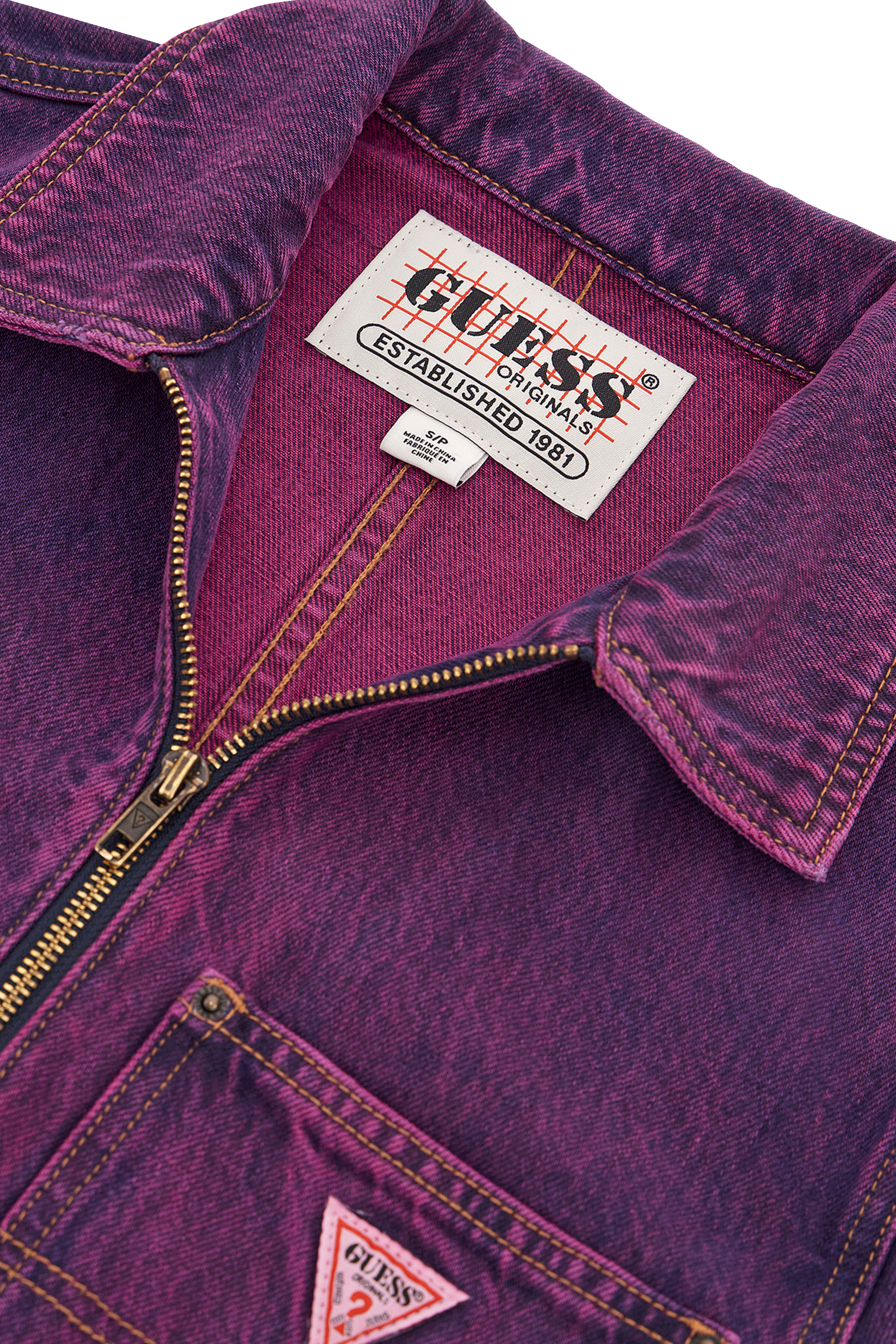 GUESS ORIGINALS Veste GO CROPPED CARP F68R GO Violet