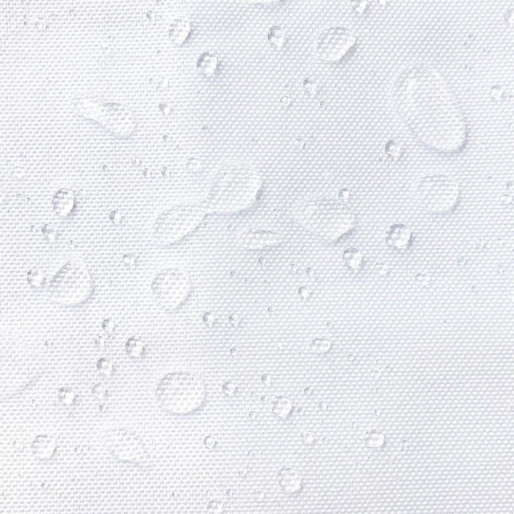 (180x180cm) Anti-Schimmel Duschvorhang mit Farbverlauf inkl. 12 Duschstangen Ringe - Grau / Weiss