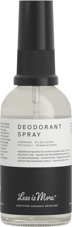 Less Is More Organic Deodorant Spray, 50 ml.
