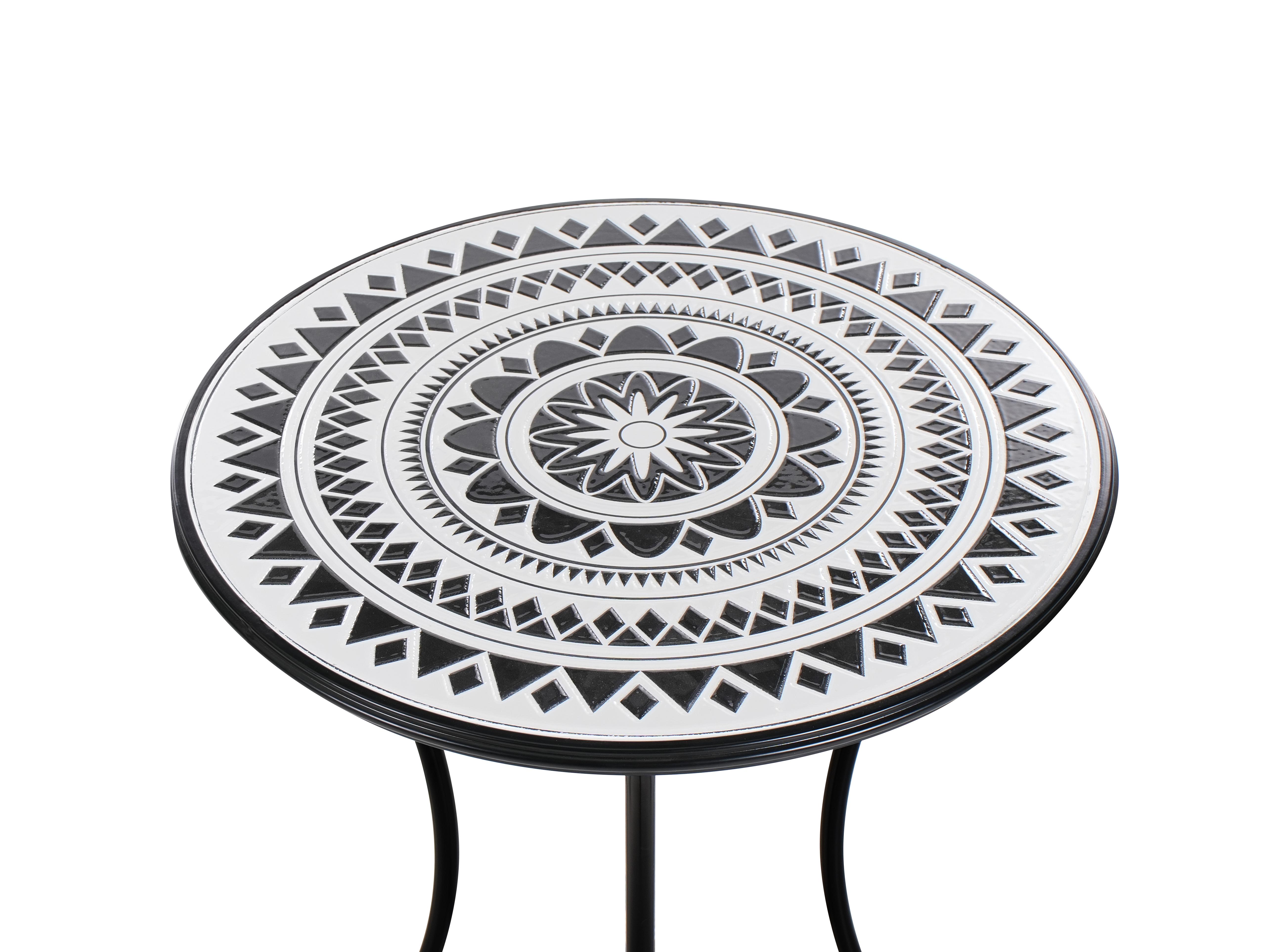 Bistrotafel COMISO 60 cm 60 cm Metaal Zwart/wit