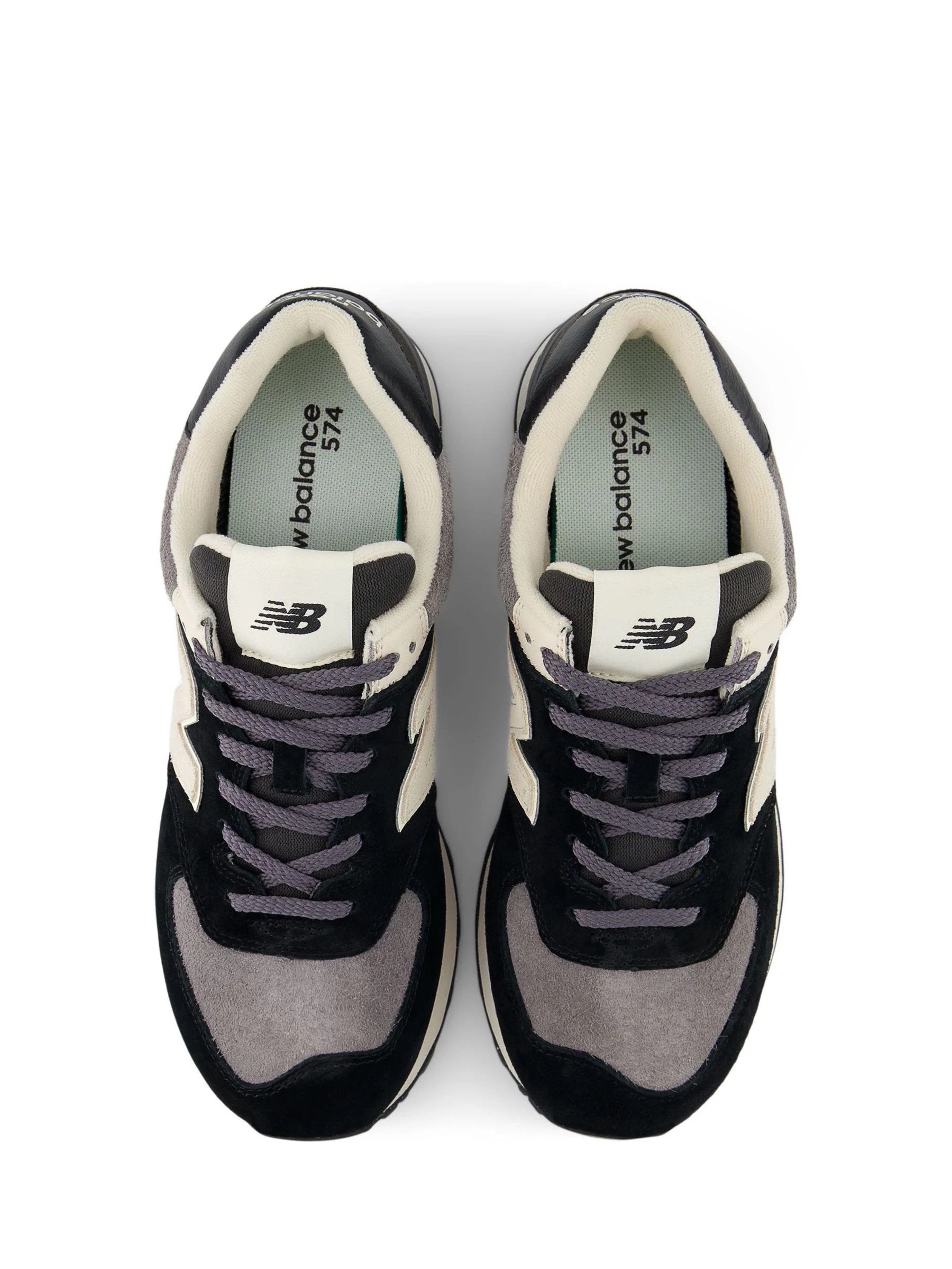 Zwart/grijs - New Balance 574 herenslippers