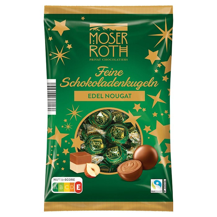 MOSER ROTH Premium Schokokugeln 150 g, Knusper-Nugat