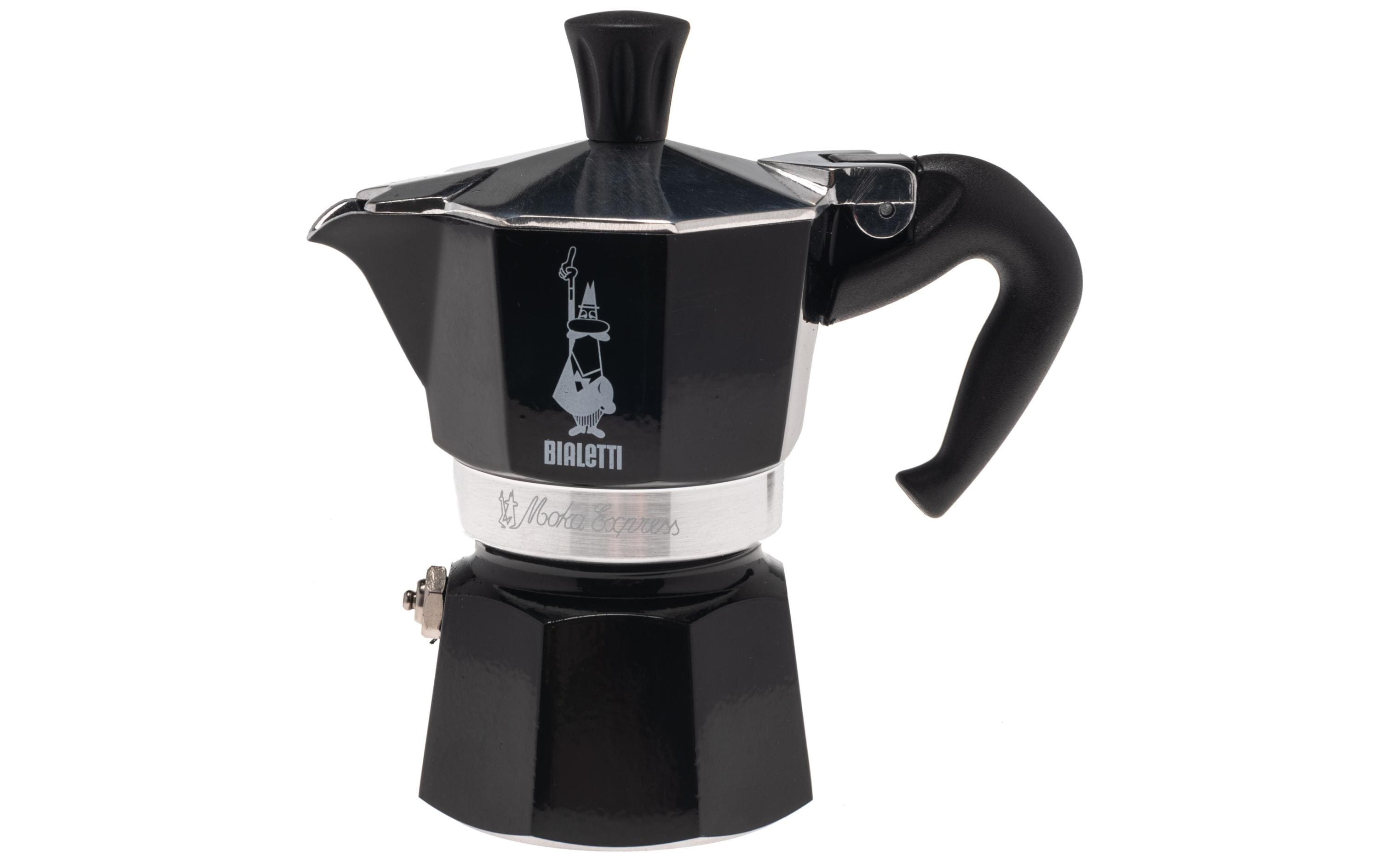 Espressokocher Moka Express 1 Tassen, SchwarzItalienische Espressokanne – ein Design-Klassiker