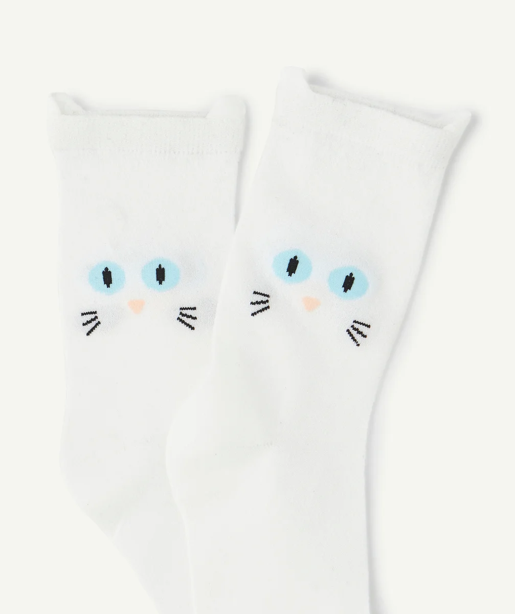 EAT MY SOCKSPAIRE DE CHAUSSETTES CHAT BLANC