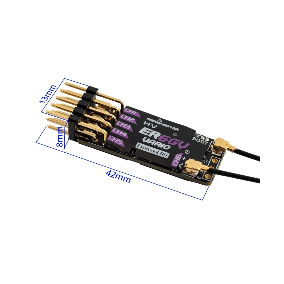 Radiomaster ELRS ER6GV 6ch PWM Reciver 2.4GHz