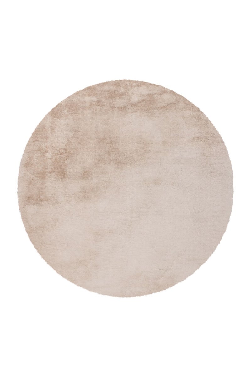 Hoogpolig tapijt Divinia Cream 35 mm Effen Ø 160 cm
