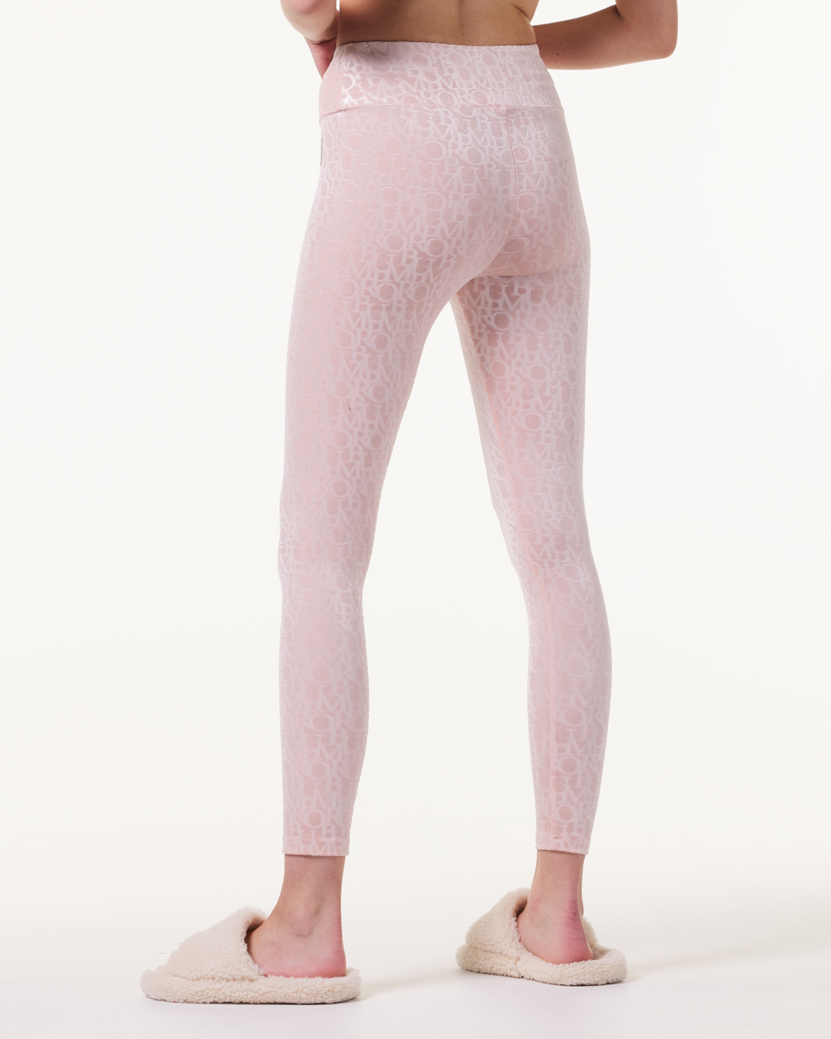 Bumpro Logomania Velour Tights Pink Evening