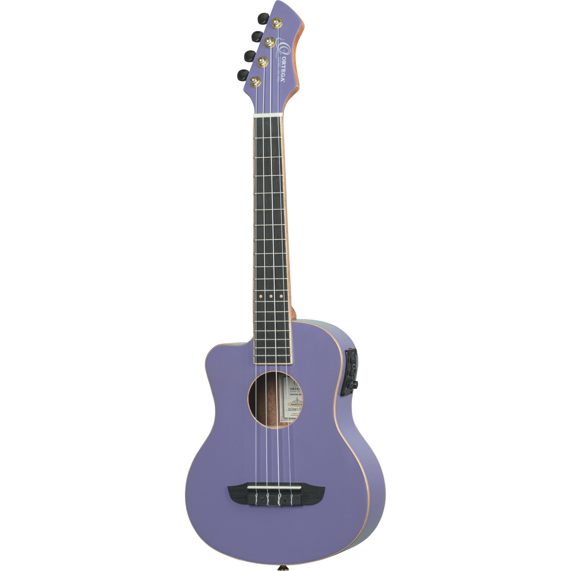 Ortega Horizon Series RUHZT-CE-VP-L linkshandige E/A tenor ukelele met gigbag