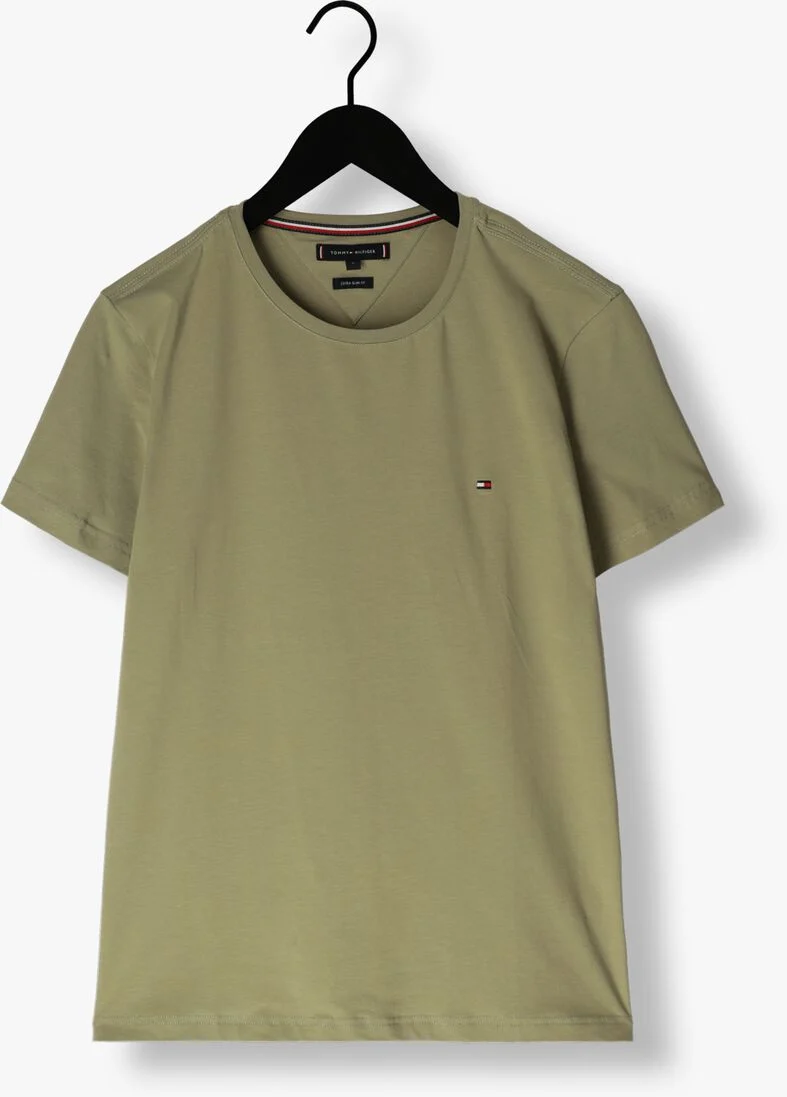 TOMMY HILFIGER olijf tommy hilfiger t-shirt stretch slim fit tee