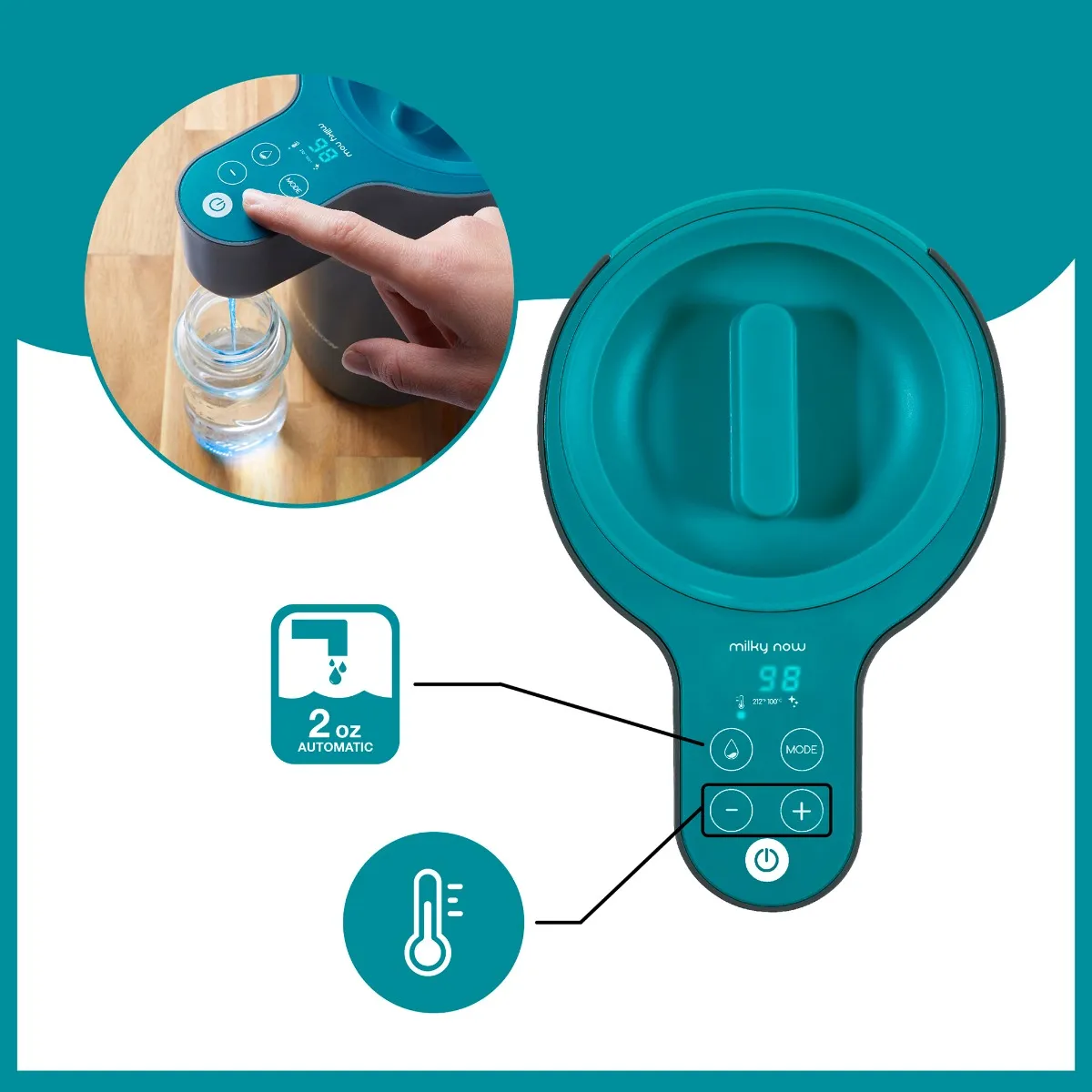 Babymoov Distributeur d'eau instantané Milky Now pour biberons