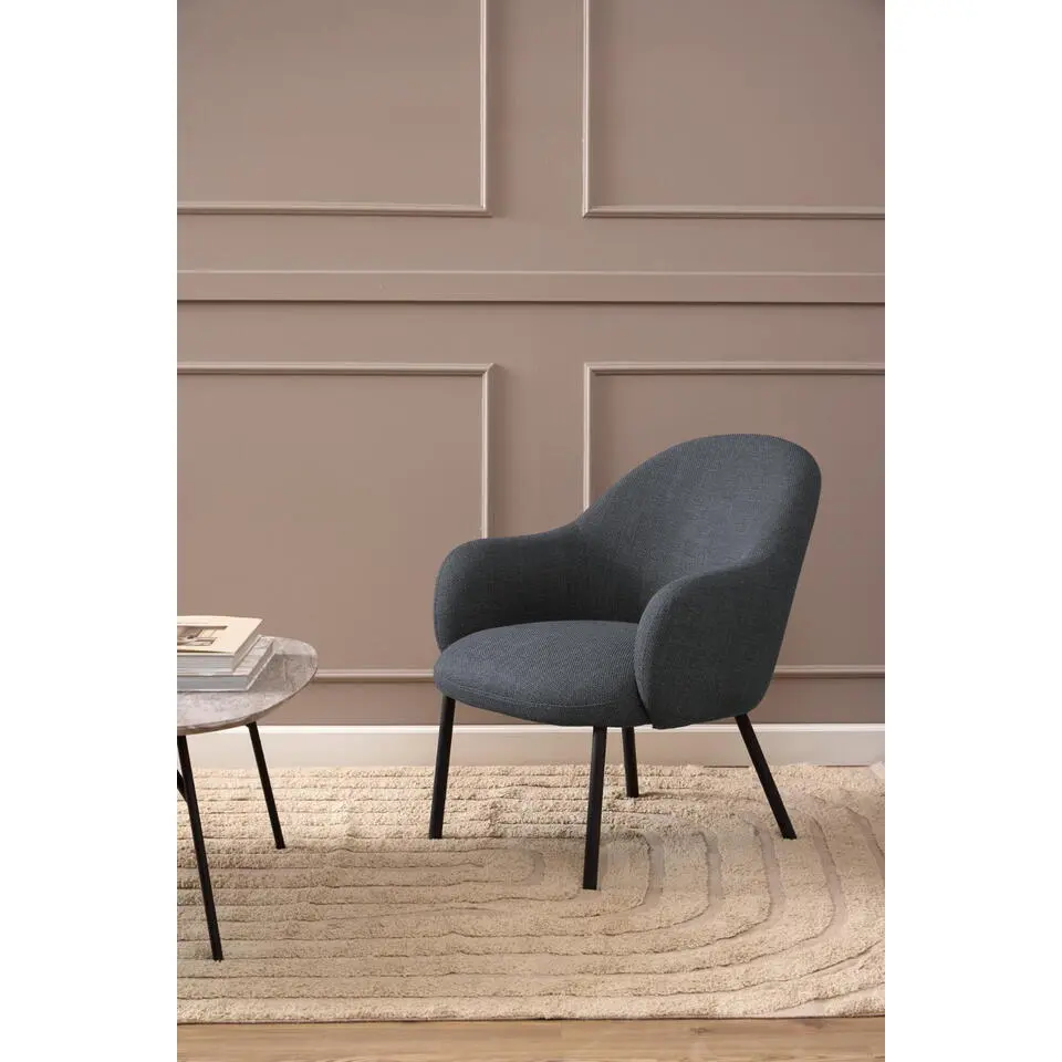 Fauteuil Grijs - Zithoogte 43cm - 70x75x75cm - Rollo