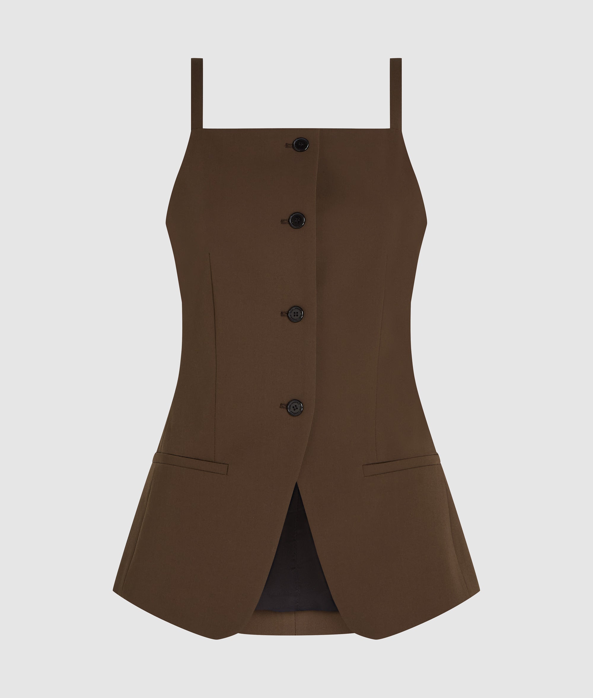Gilet met vierkante hals