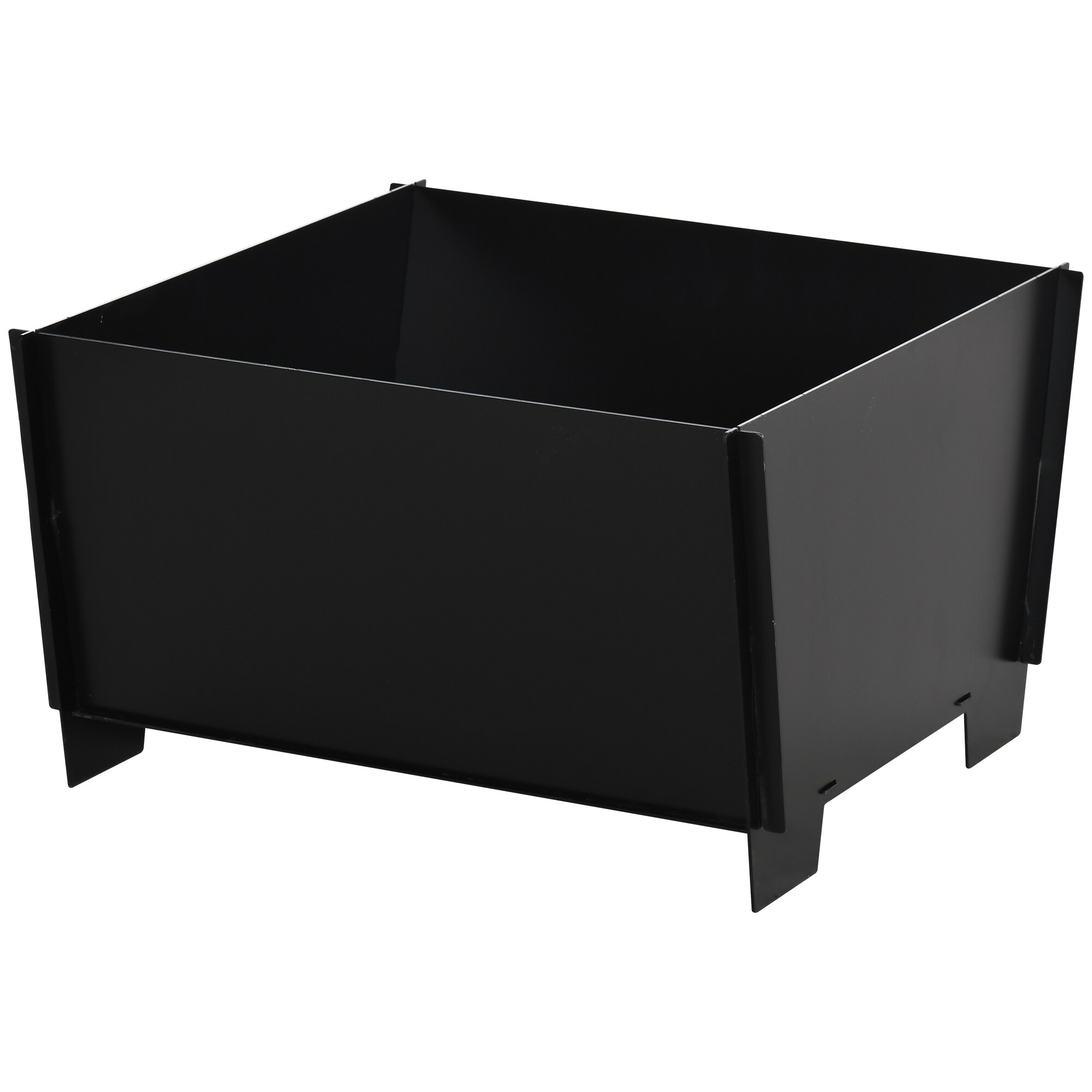 Outsunny Feuerschale mit Standfüßen schwarz 50L x 50B x 30H cm