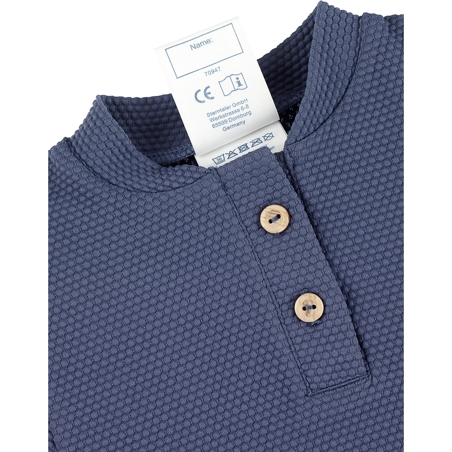 Sterntaler Kurzarm-Schwimmshirt Struktur blau