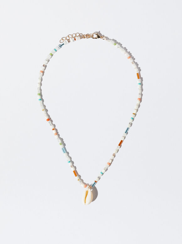 Colar com concha - Multicor