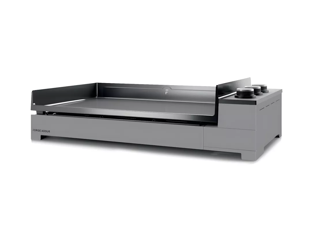 Plancha à gaz Premium 75 chassis acier noir et gris - Forge Adour