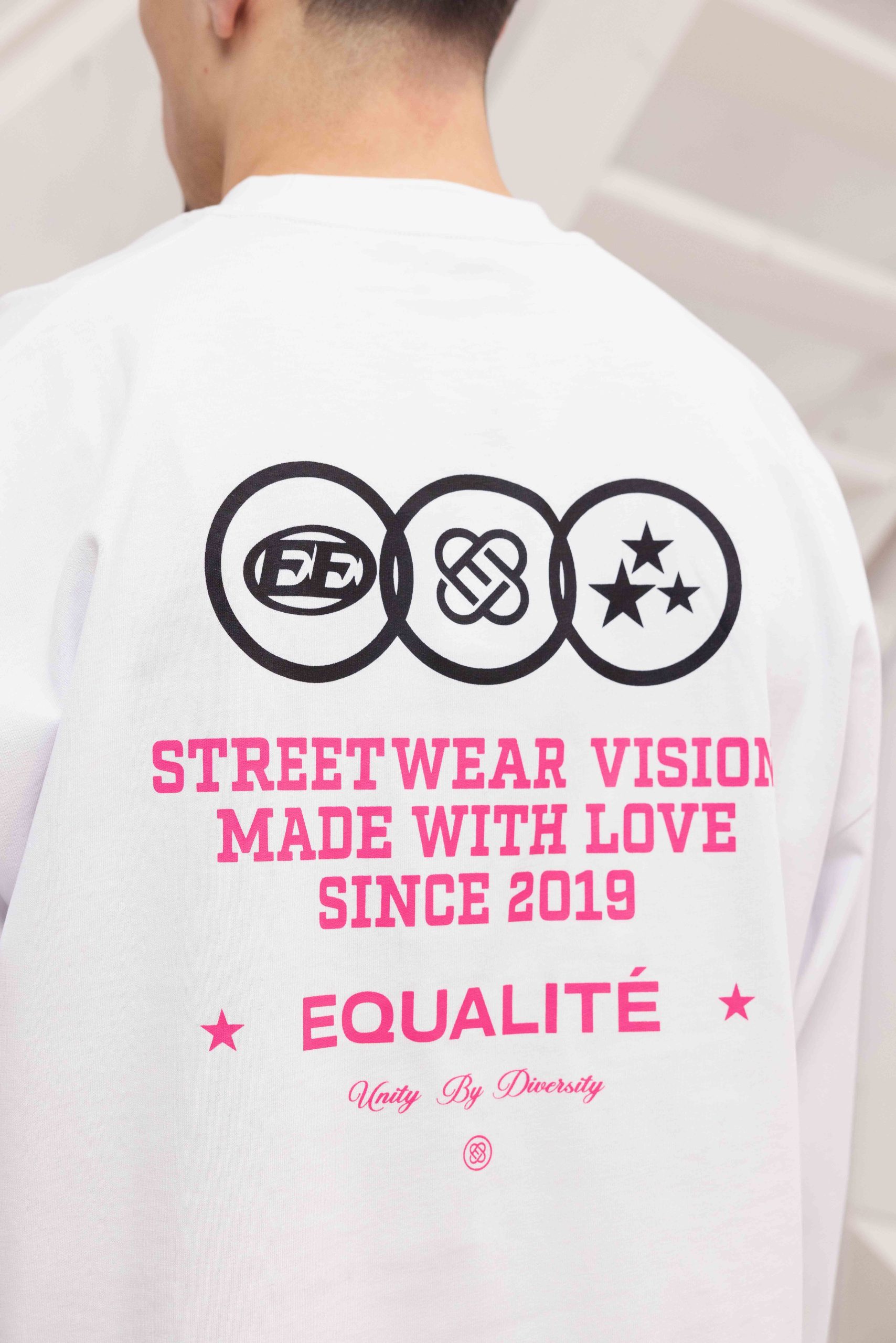 Equalité Universe Longsleeve T-Shirt Heren Wit