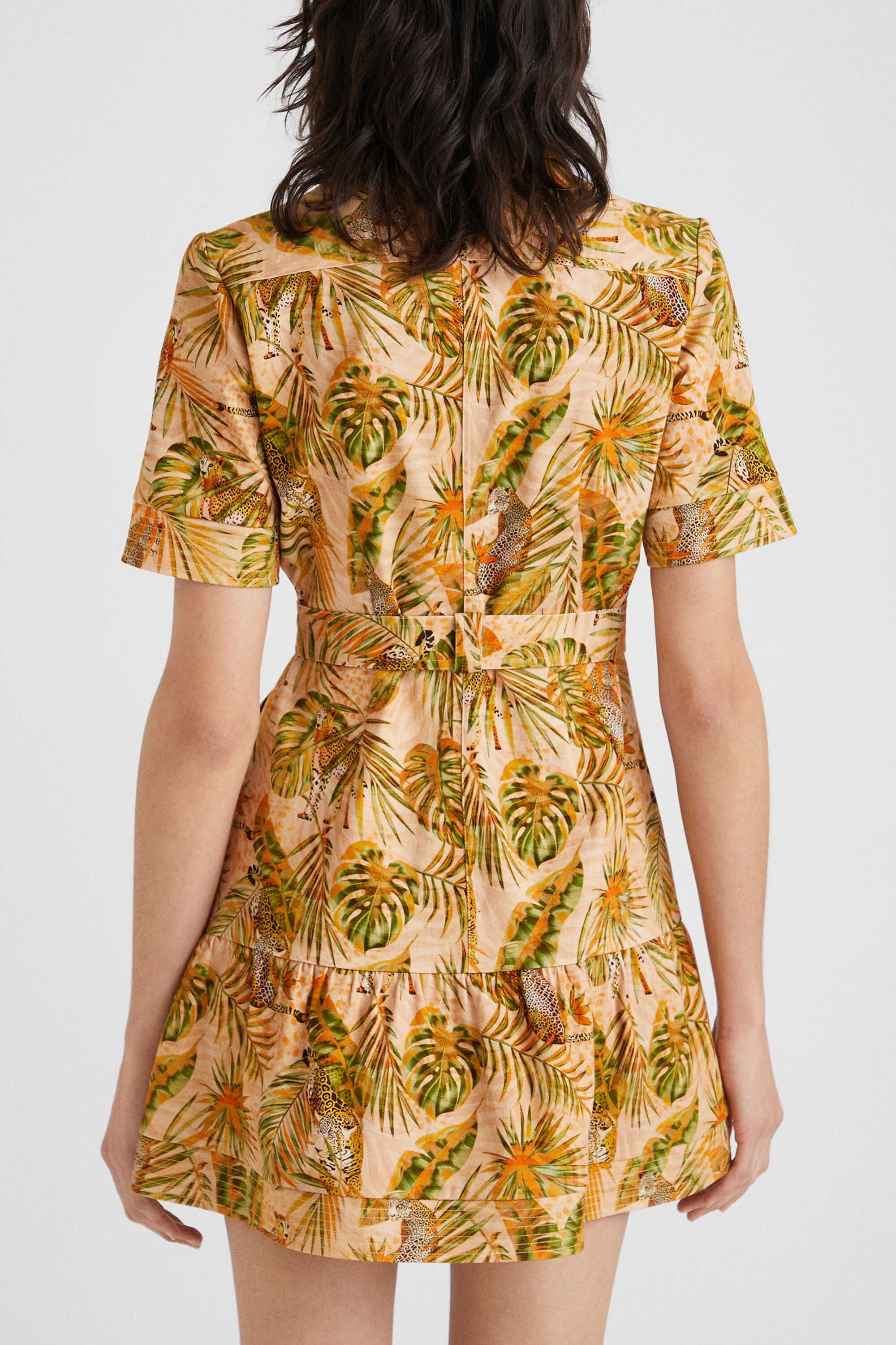 Robe chemise tropical