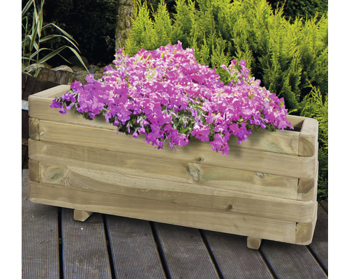 Toscana houten plantenbak, 90 x 40 x 35 cm, bruin