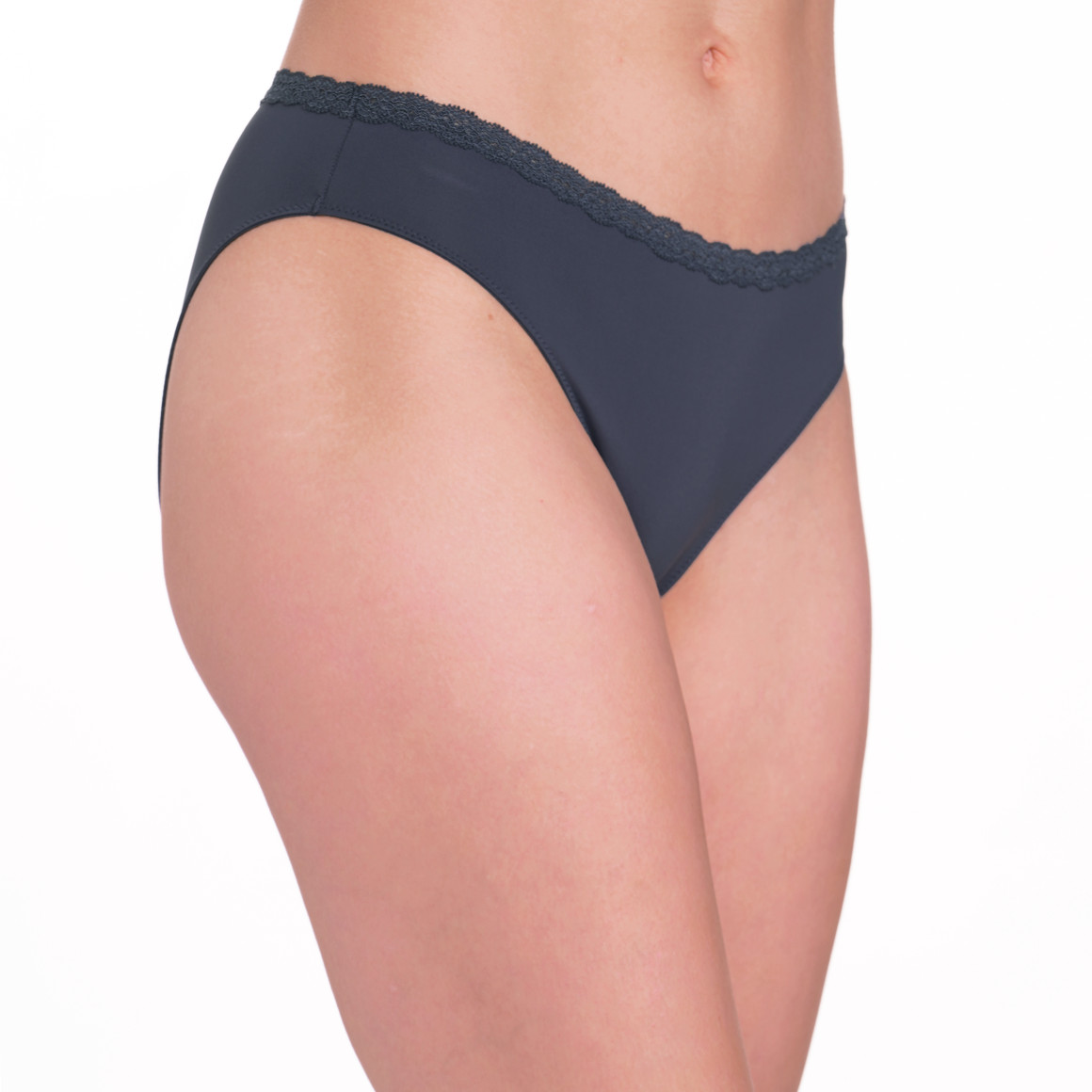 Gina Benotti 5 Damen Slips mit Spitze dunkelblau / hellgrün / rosa