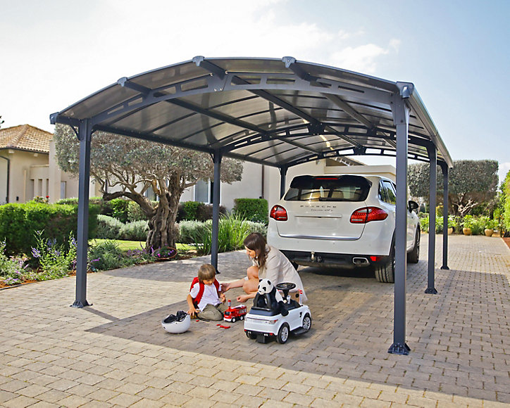 Carport Arcadia 3.59 x 6.49m Canopia Aluminium et polycarbonate
