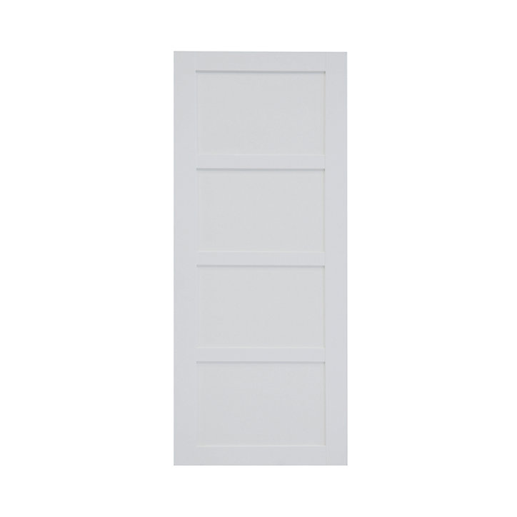 Porte coulissante Connemara 4 panneaux blanc H.204 x l.83 cm
