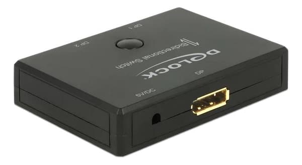 DeLOCK DisplayPort 2 - 1 bryter toveis 4K 60 Hz