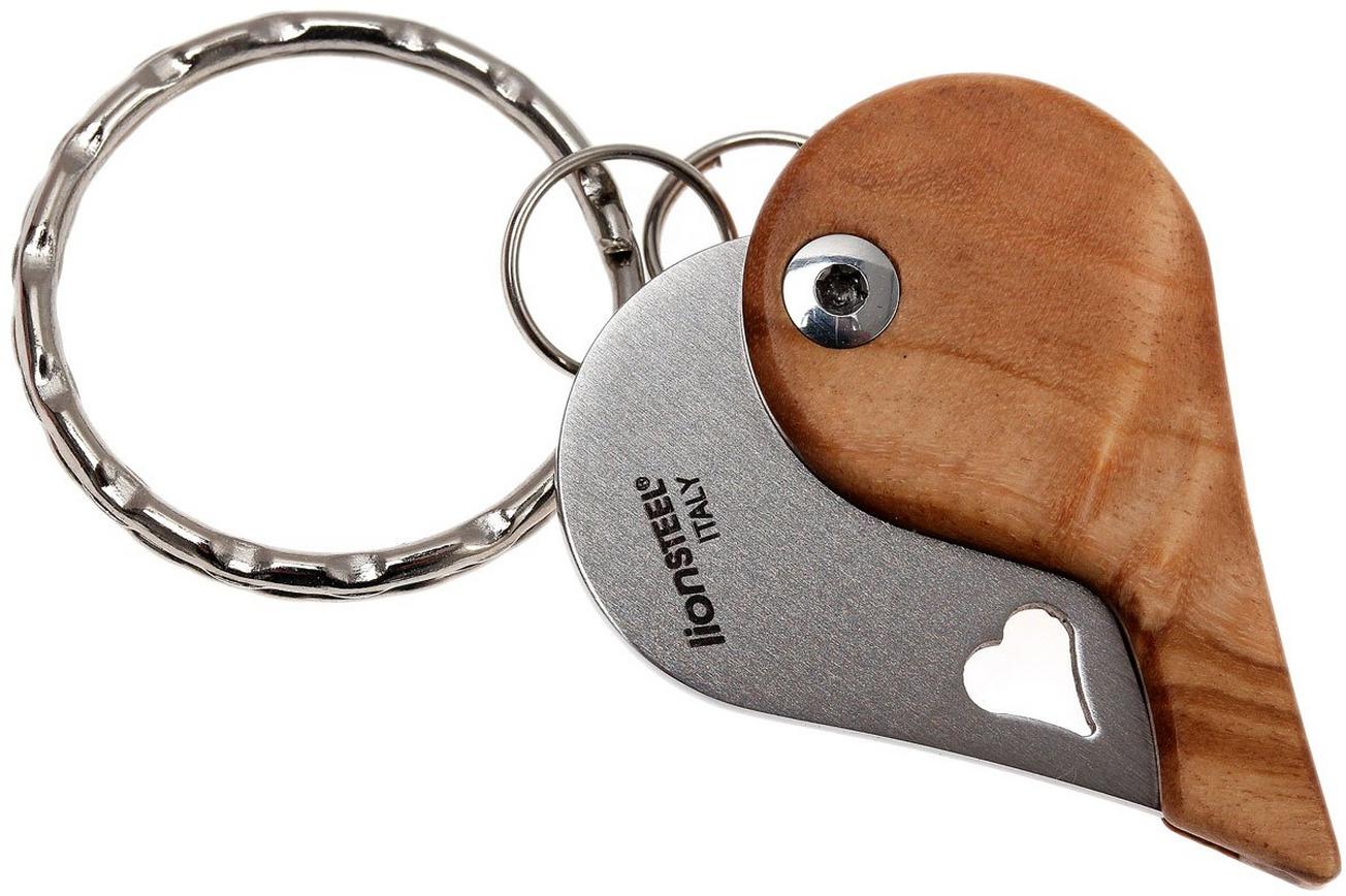 LionSteel LionBeat olijfhouten sleutelhangerzakmes