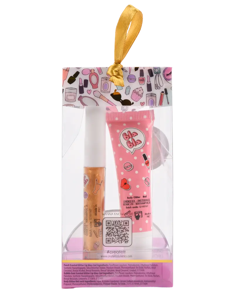 CREATEit Lipgloss og body glitter - ass. varianter
