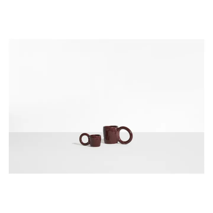 Petite friture Tasse expresso Donut, Pia chevalier - Set de 2 | Bordeaux