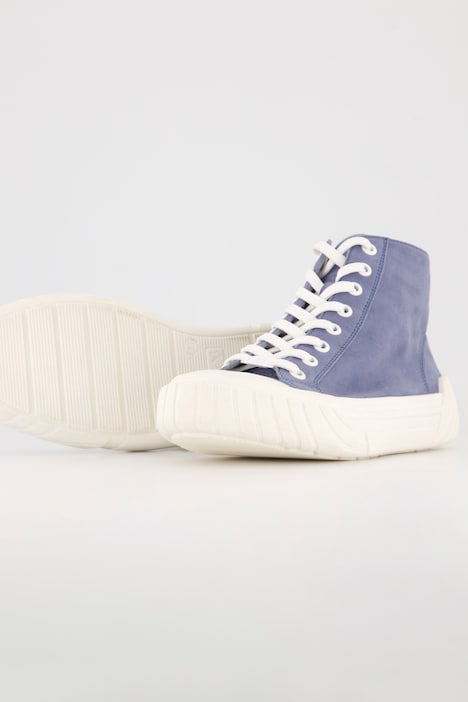 Caprice Leder-Sneaker, hoher Schaft, Zipper, Komfortweite