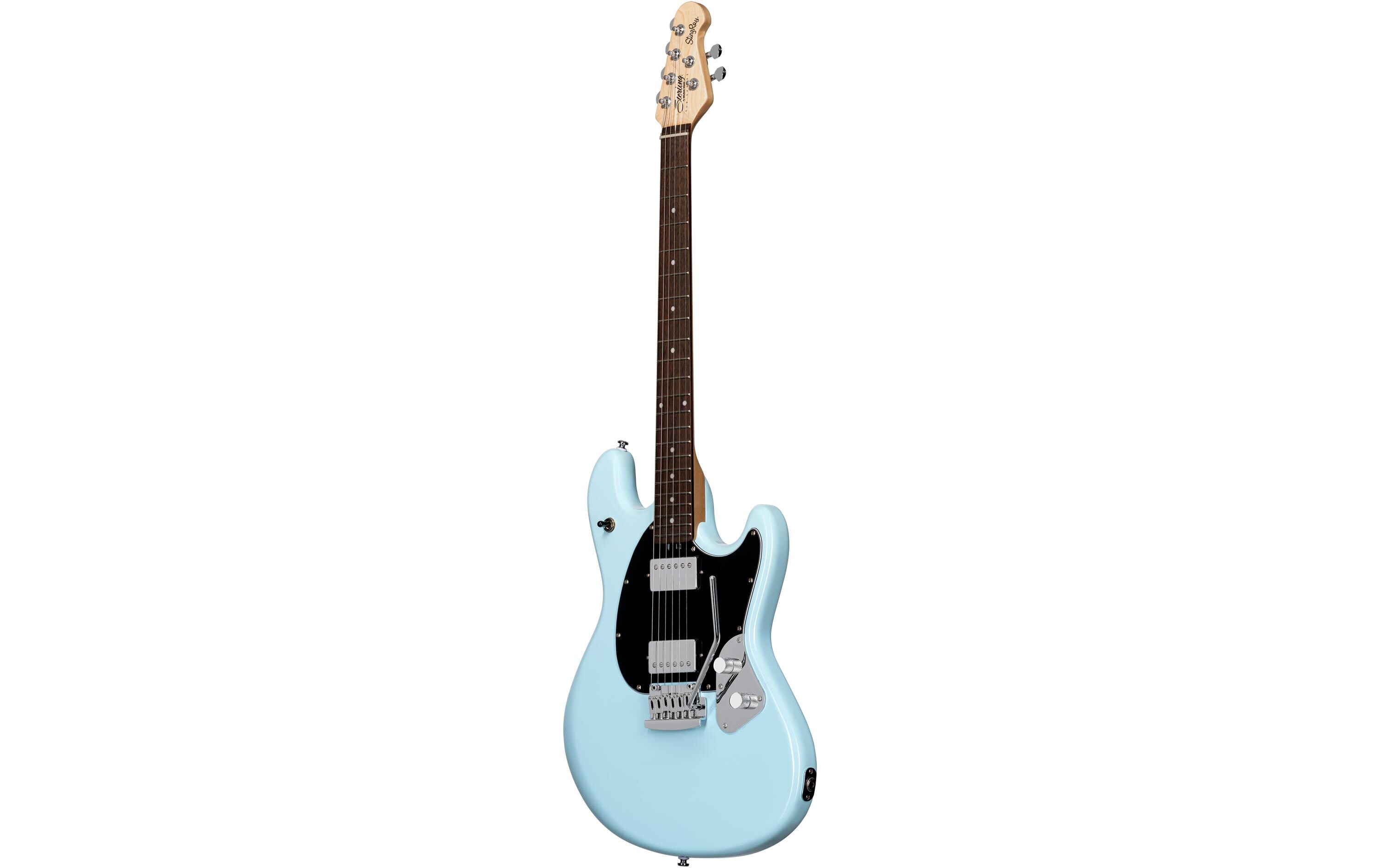 E-Gitarre StingRay – Daphne Blue<br>E-Gitarre im Vintage-Stil