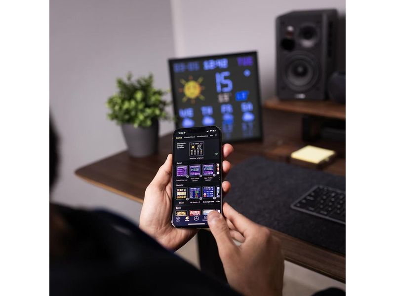 Divoom Smart-Display Pixoo64 Digitaler Rahmen mit WLAN und App Steuerung
