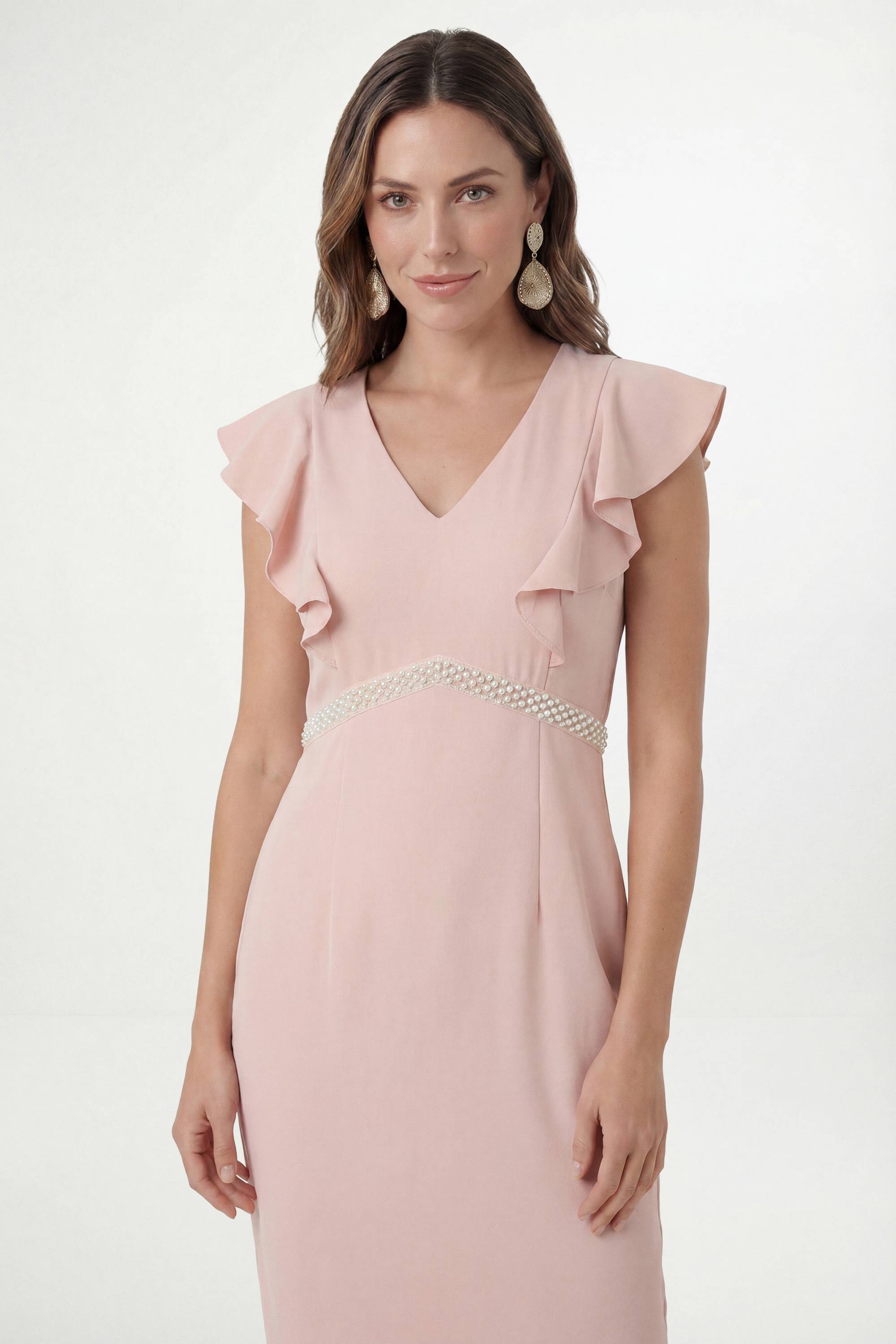 Wallis Robe Crayon Petite En Crêpe Ornée