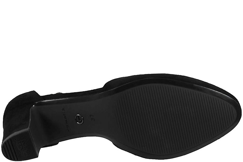 TAMARIS VEGANSK PUMPS I SORT VELOUR