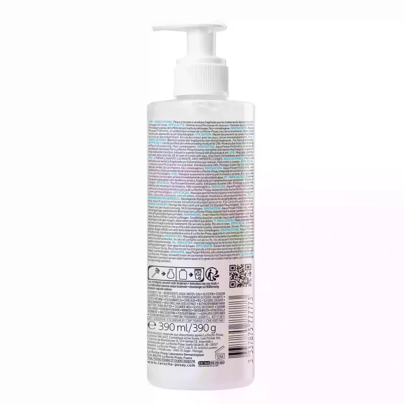 Effaclar H Iso-Biome Crème Lavante Hydratante Apaisante - 390ml