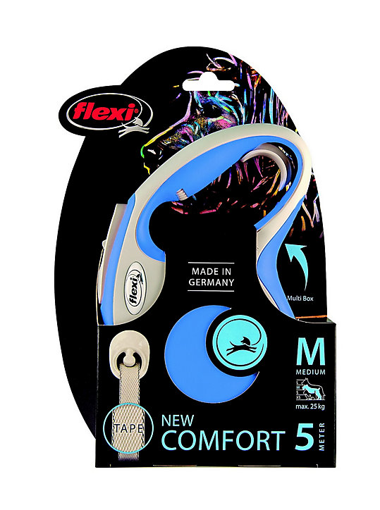 Laisse à enrouleur Flexi M L.5 m bleu pastel