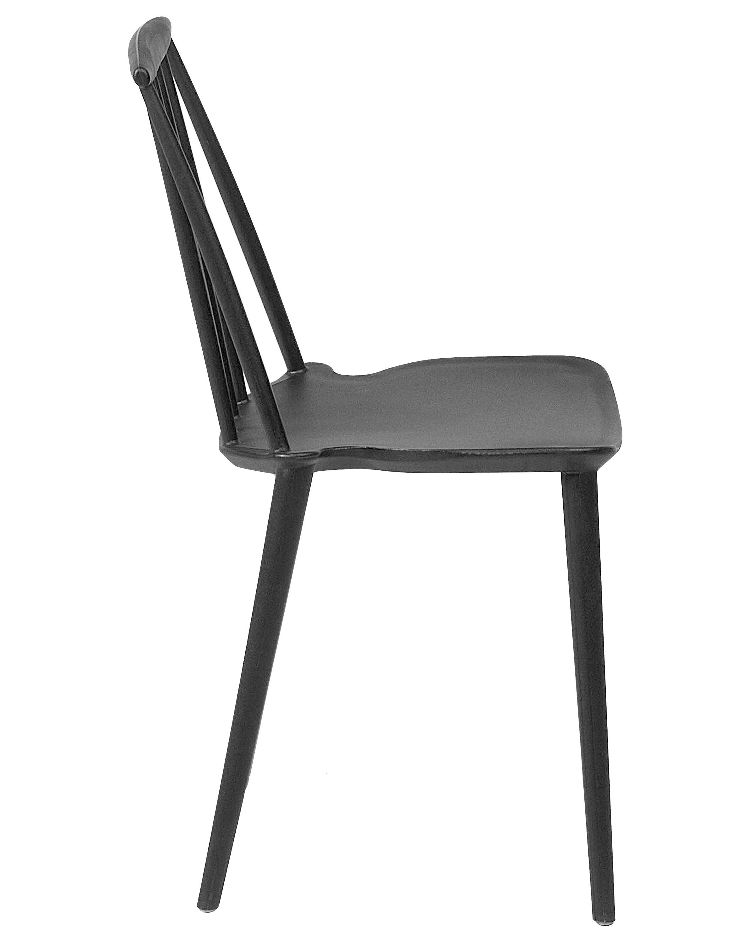 Set van 2 eetkamerstoelen VENTNOR Zwart