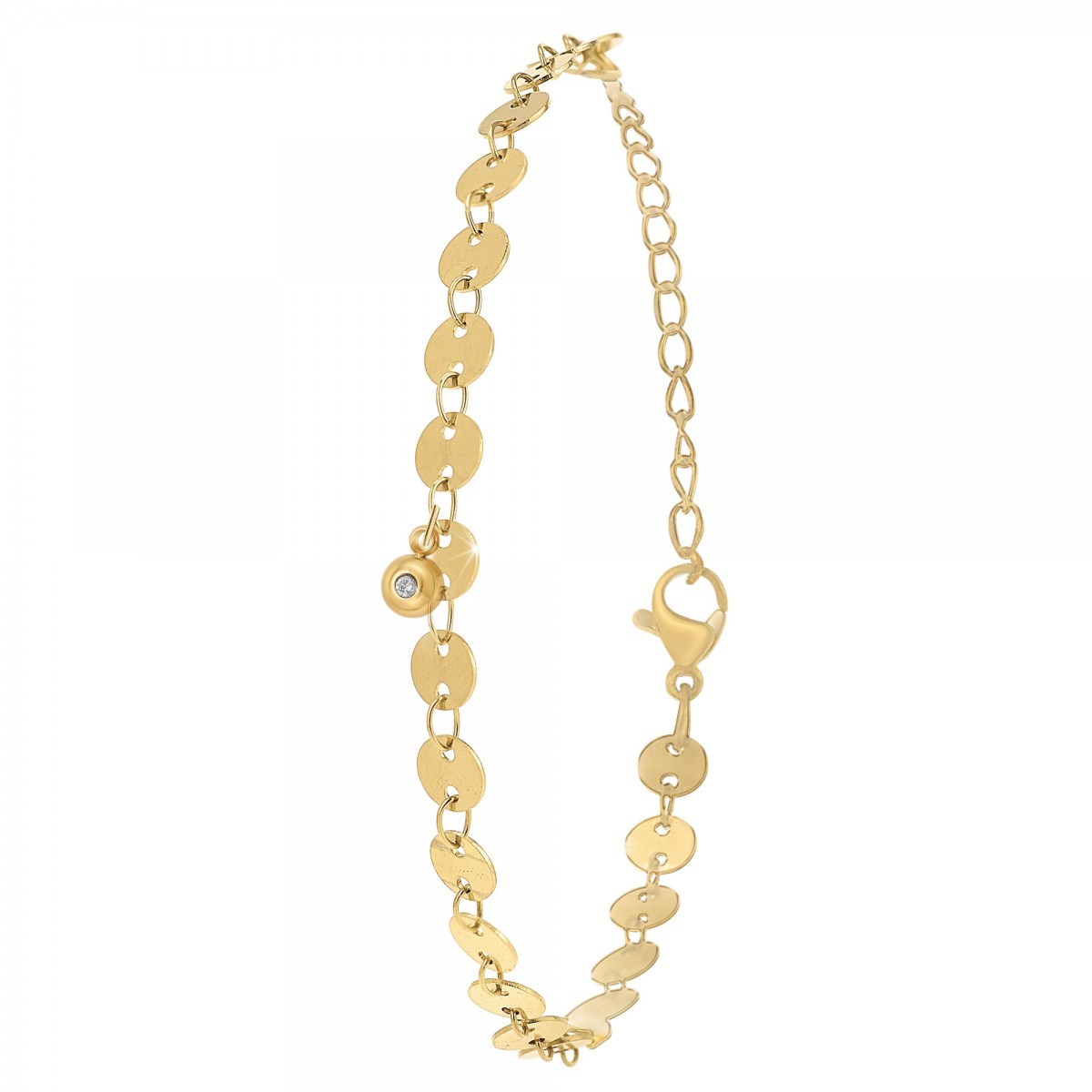 Bracelet grain de café par SC Bohème orné d'un véritable diamant blanc