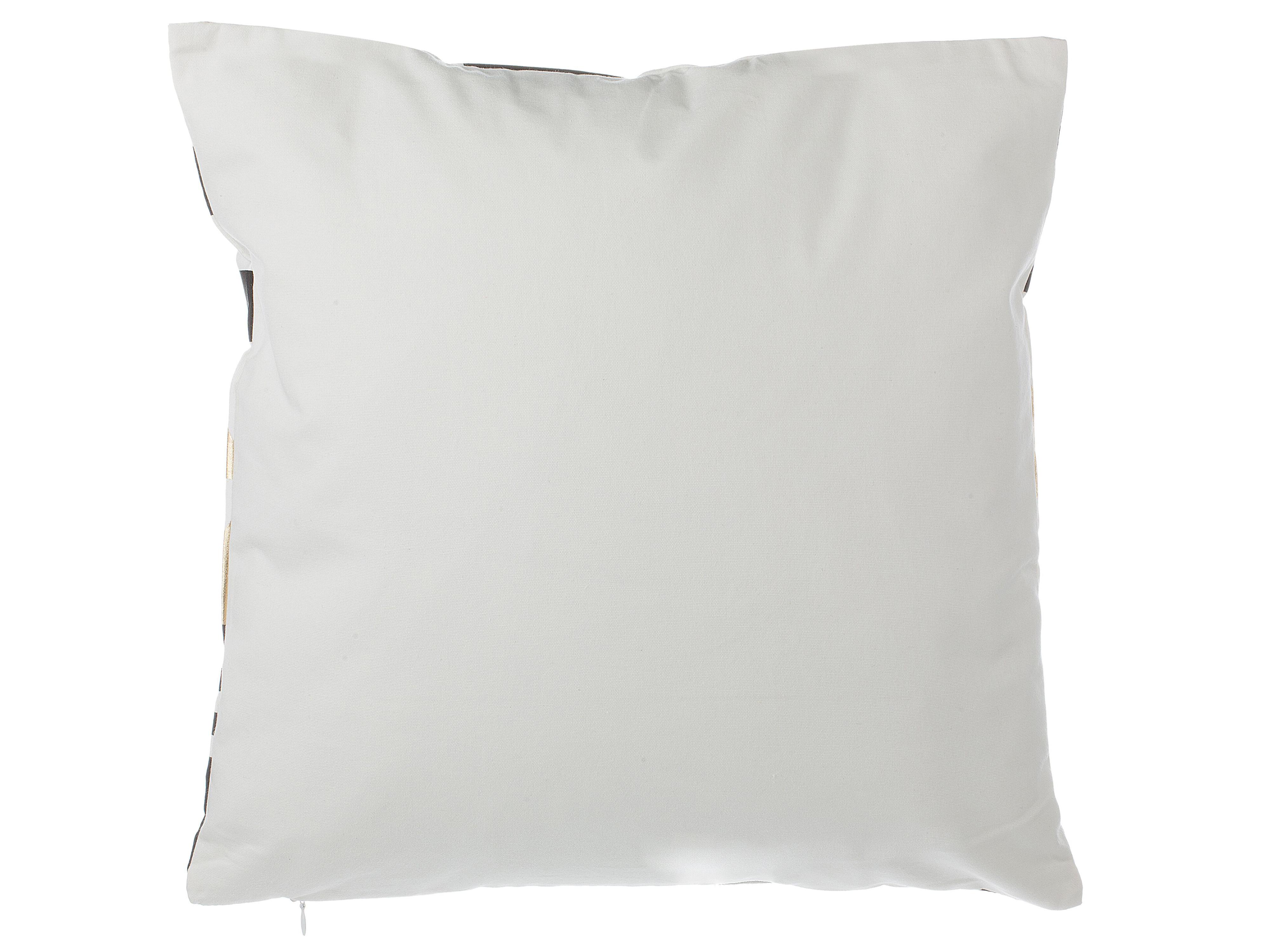 Set van 2 sierkussens DALIA Katoen 45 x 45 cm Zwart geometrisch patroon