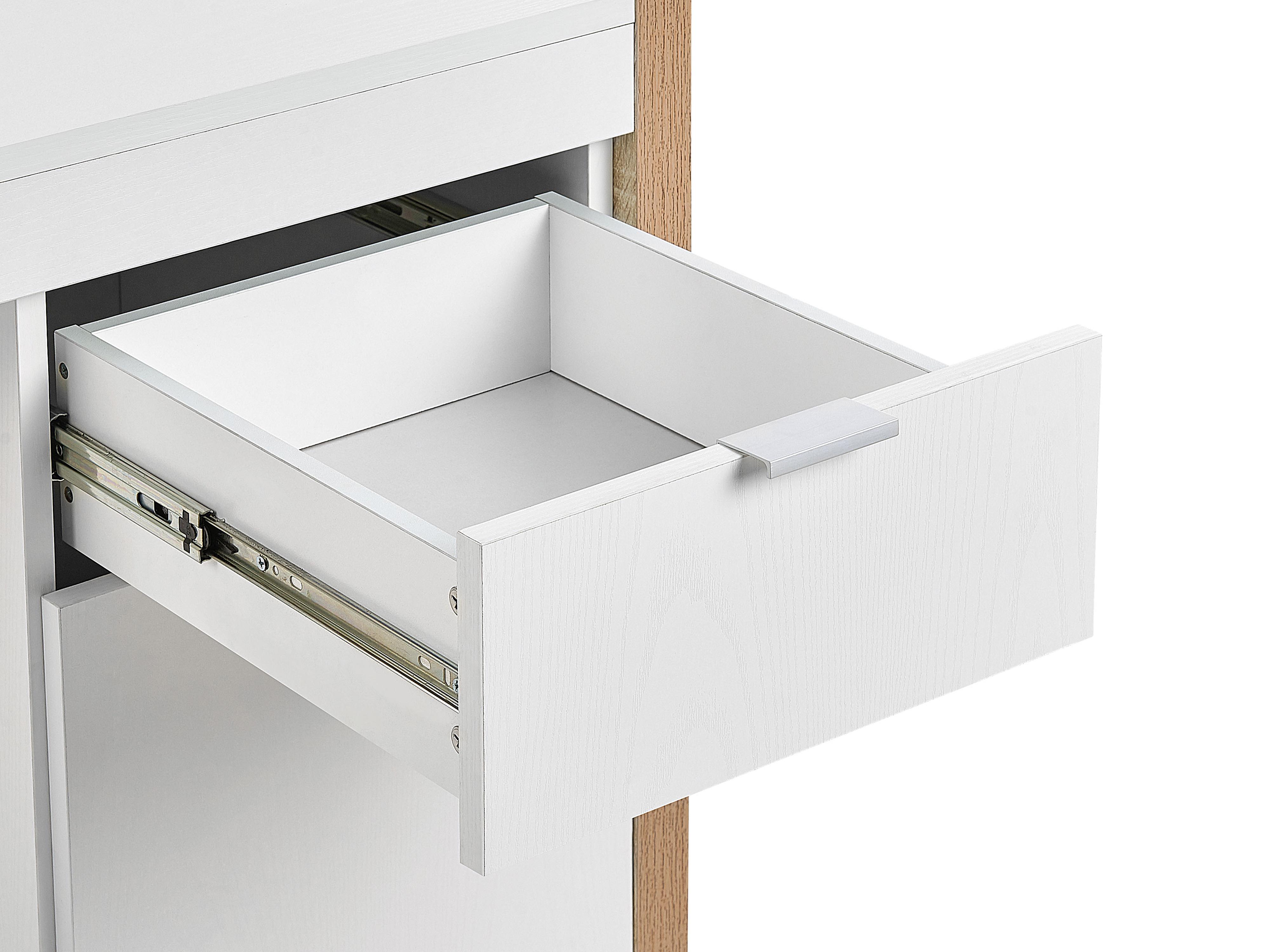 Bureau JOHNSON Bruin/wit 112 cm 50 cm met opbergruimte