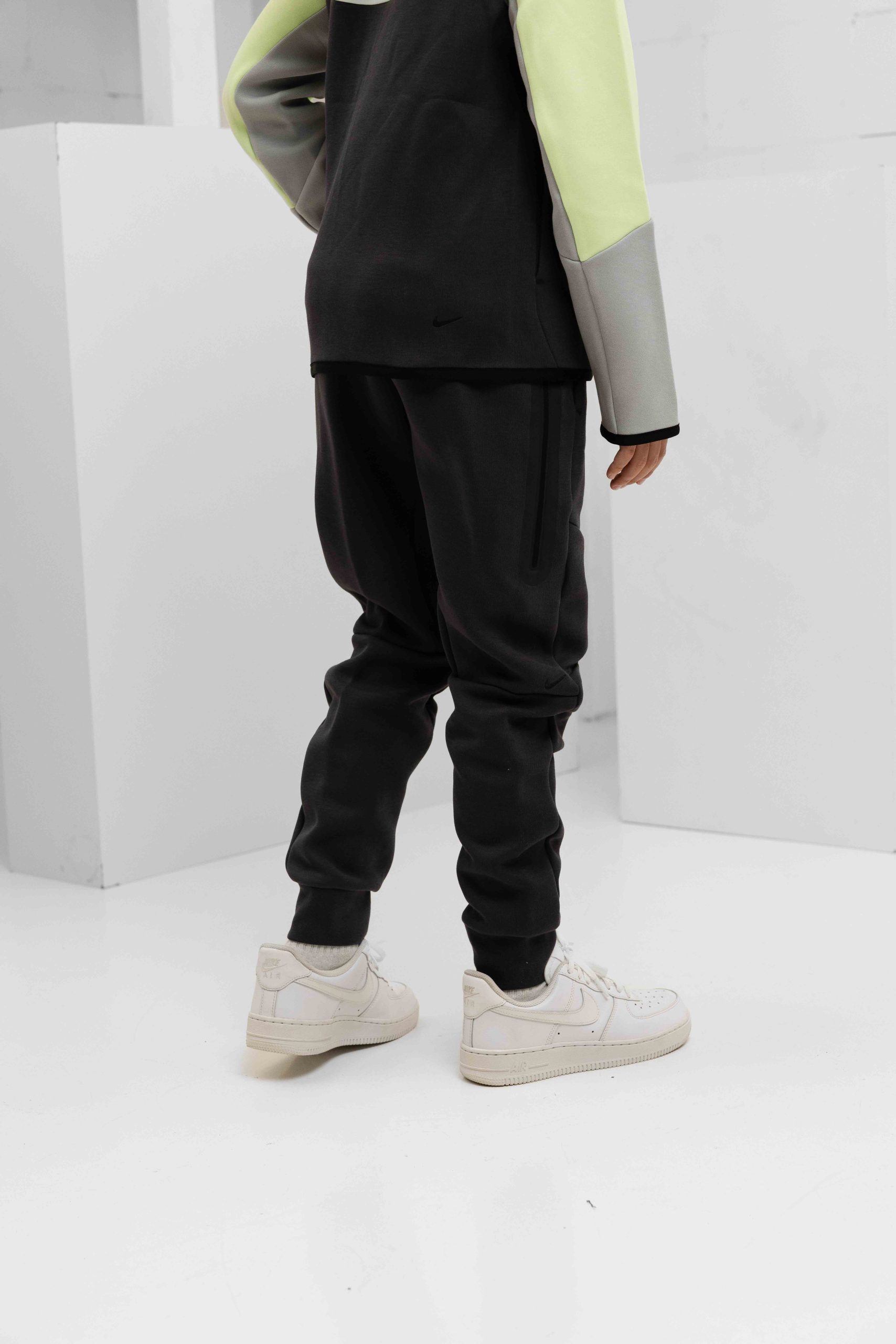 Nike Tech Fleece Trainingspak Kids Lichtgroen/Donkergrijs