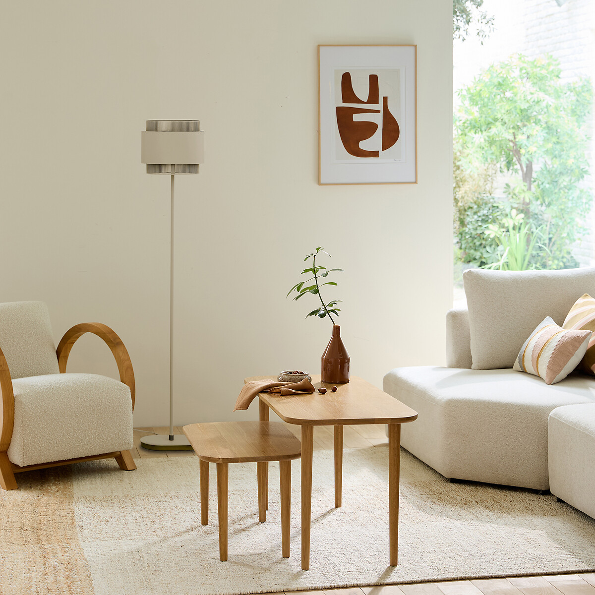 LA REDOUTE INTERIEURS<br>Mesa de centro em carvalho maciço, W100 cm, Crueso
