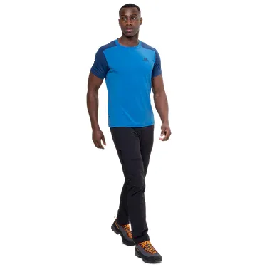 Mountain Equipment Headpoint Block Mens Tee Flint Grey/admiral