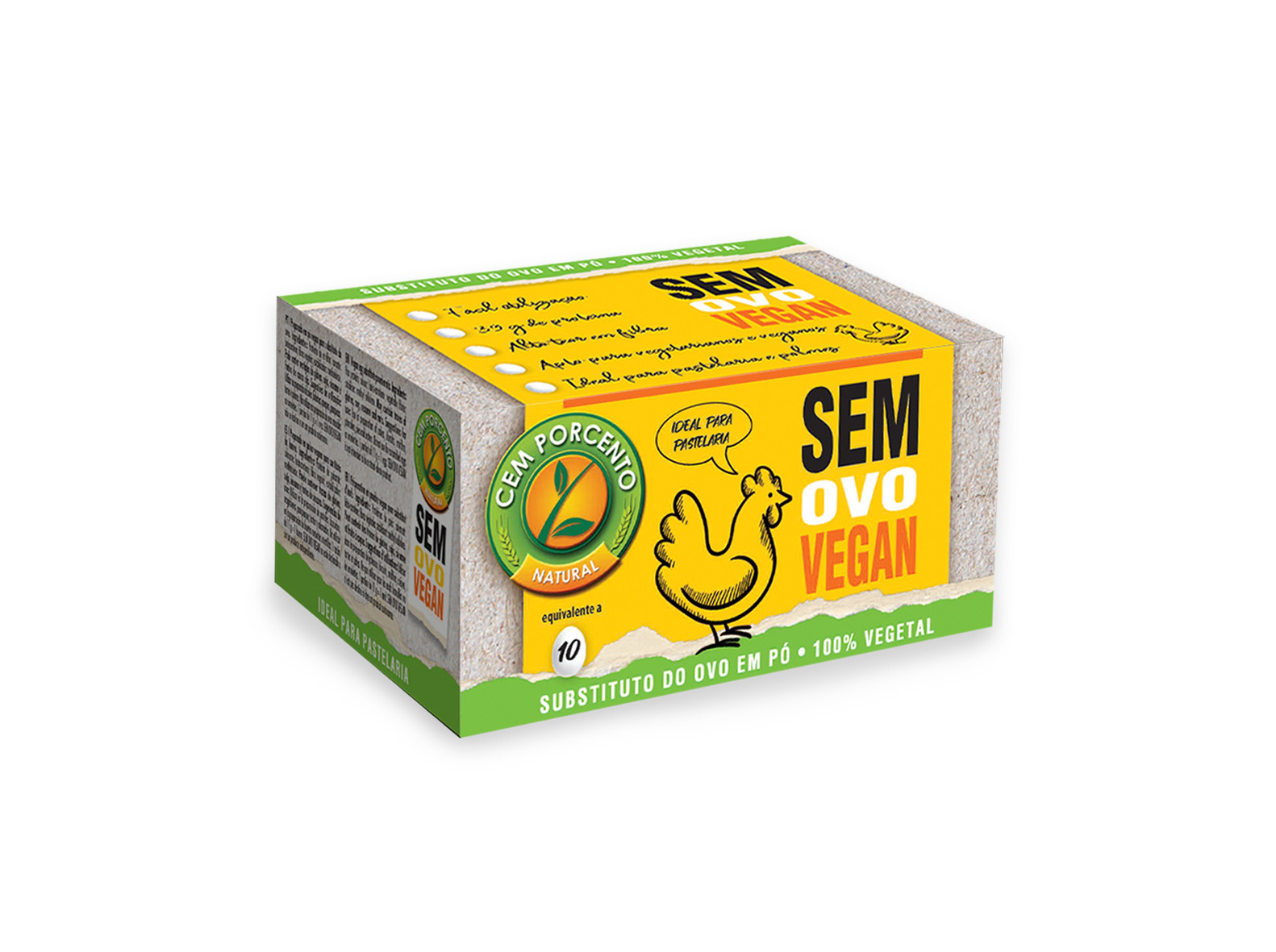 SUBSTITUTO OVO PÓ CEM PORCENTO VEGAN 110G