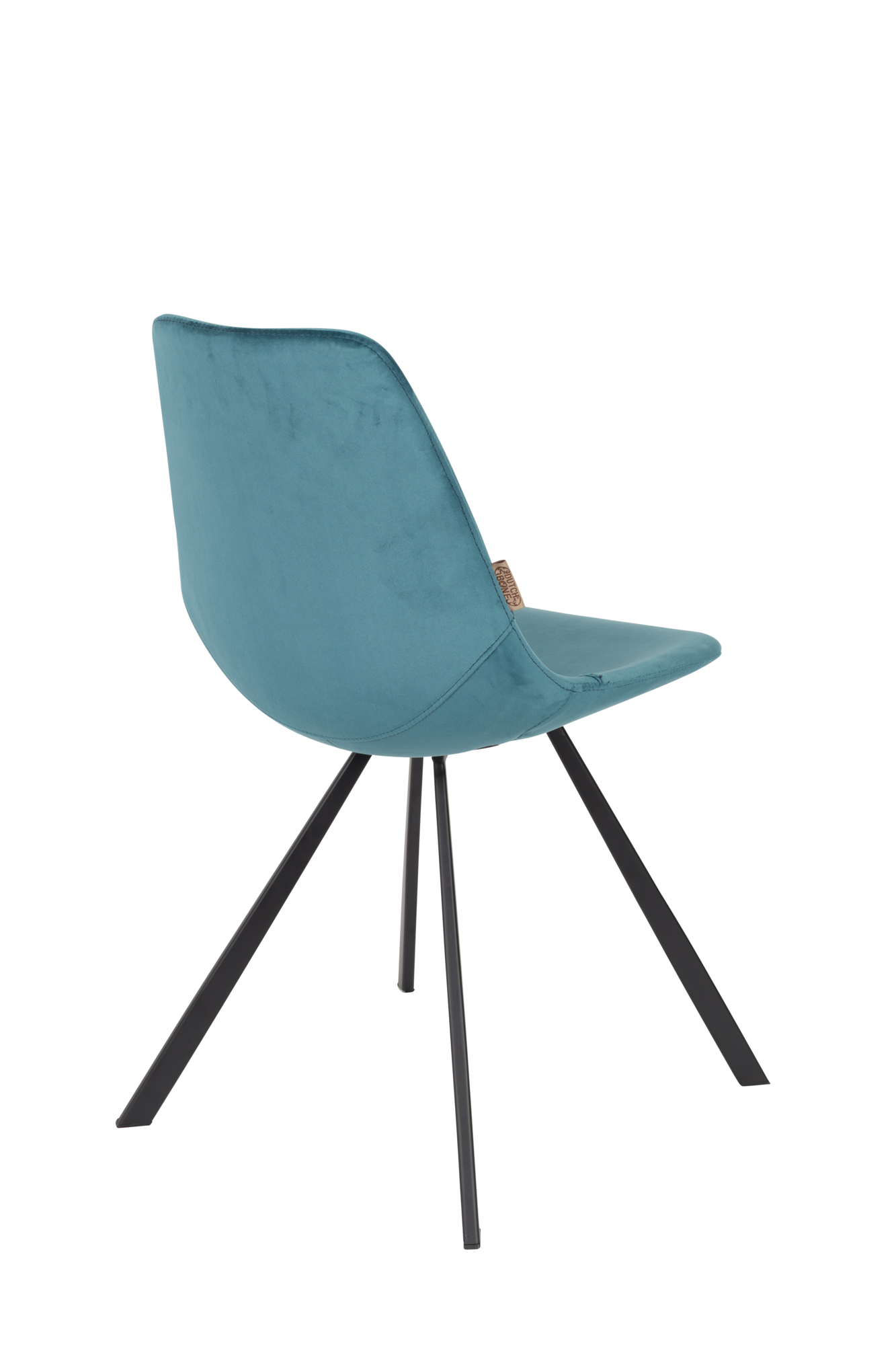Eetkamerstoel Franky Velvet blauw - set van 2