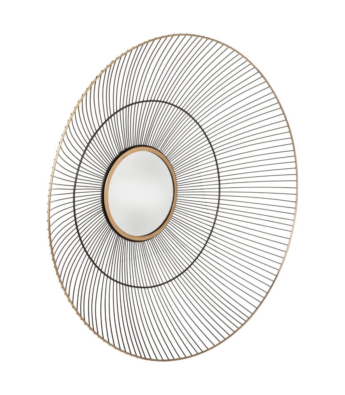 MIROIR METAL LENY D.64.5X15CM