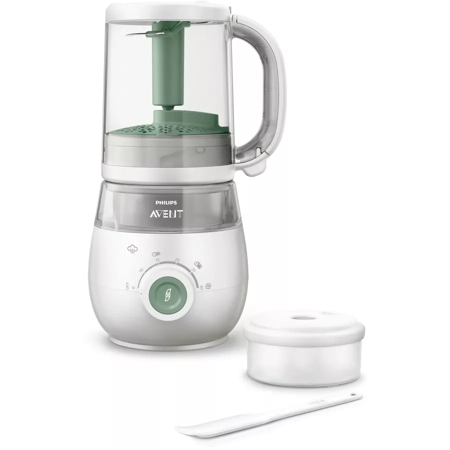 Philips Avent 4-in-1 Babynahrungszubereiter Dampfgarer und Mixer SCF88501 in grün